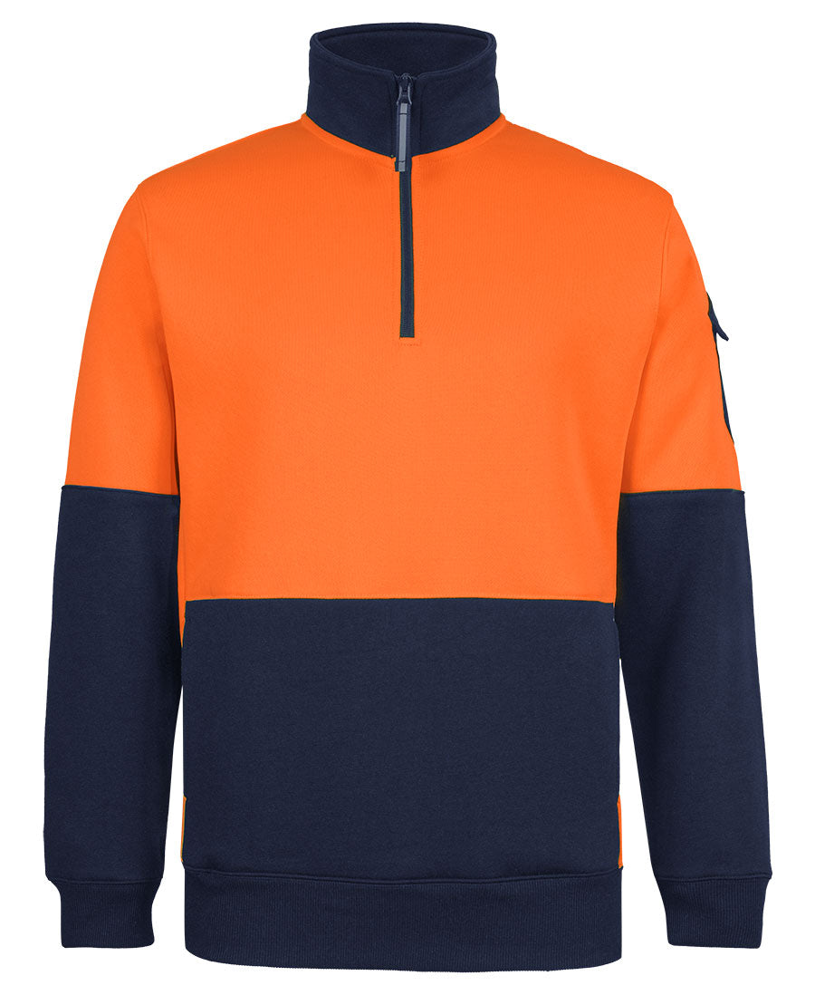 JBs 350g Hi Vis 1/2 ZIp Trade Fleece 6CHVF