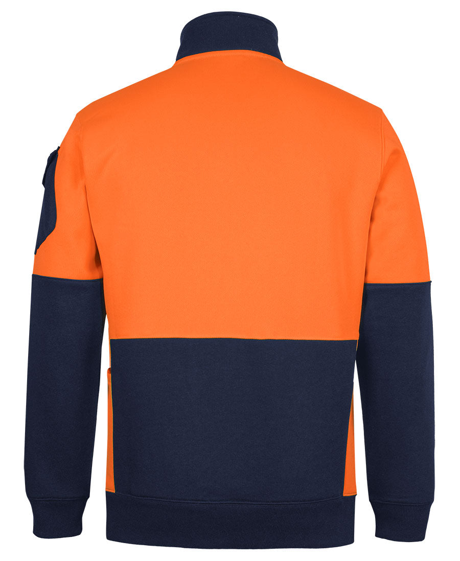 JBs 350g Hi Vis 1/2 ZIp Trade Fleece 6CHVF
