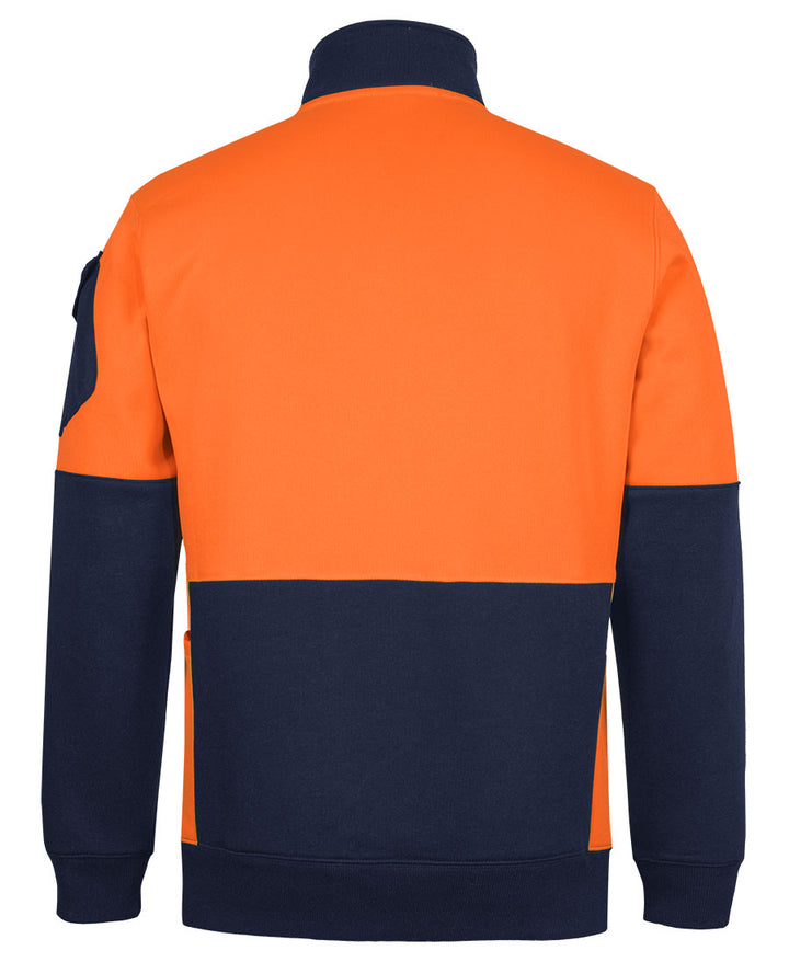 JBs 350g Hi Vis 1/2 ZIp Trade Fleece 6CHVF