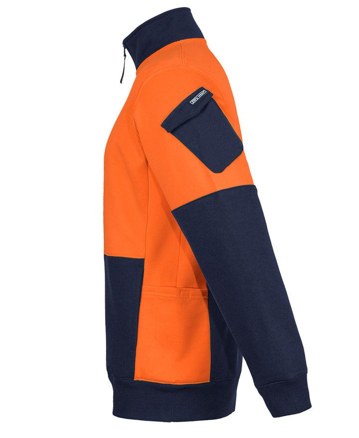 JBs 350g Hi Vis 1/2 ZIp Trade Fleece 6CHVF