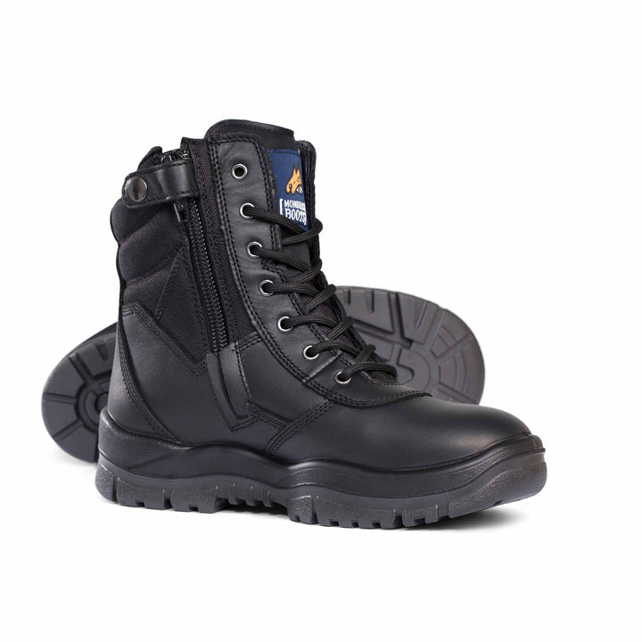 Mongrel #951 Non-Safety High Leg Zip Sided Boot - Black