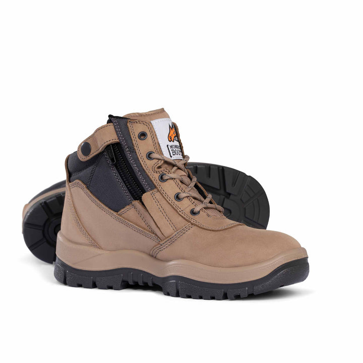 Mongrel #961 Non-Safety Zip Sided Boot - Stone