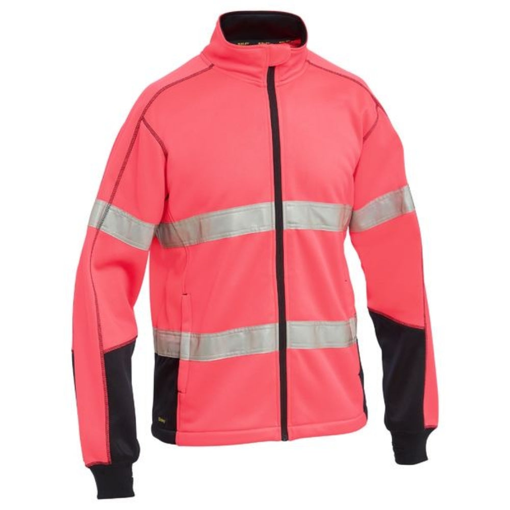 BISLEY HI VIS TAPED ZIP FRONT FLEECE JACKET