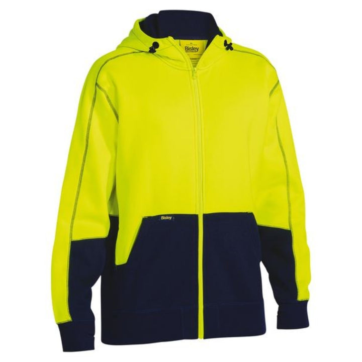 BISLEY MENS HI VIS FLEECE HOODIE