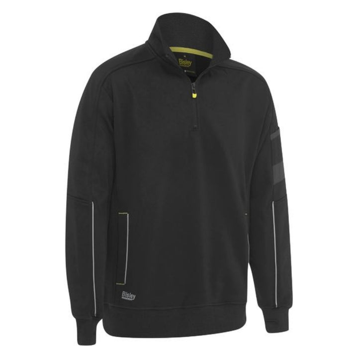 BISLEY WORK FLEECE 1/4 ZIP PULLOVER WITH SHERPA LINING