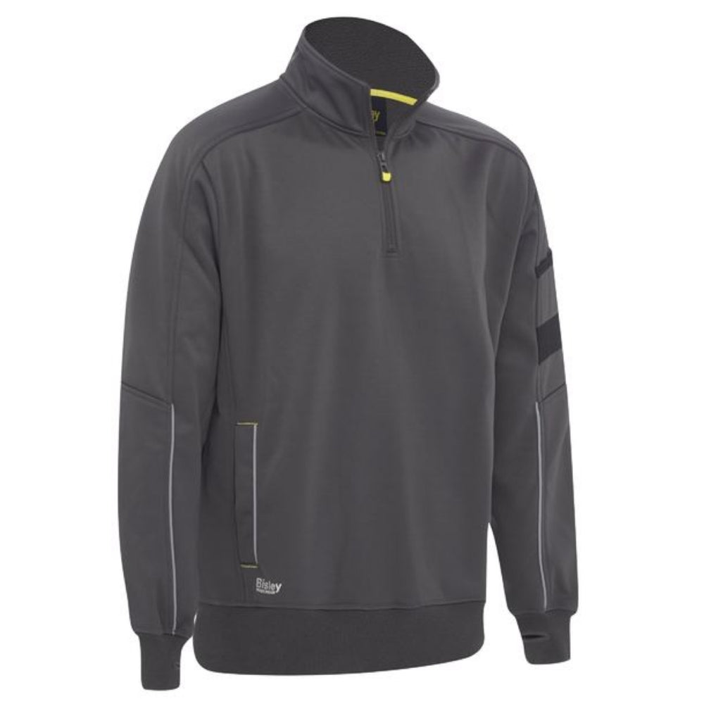 BISLEY WORK FLEECE 1/4 ZIP PULLOVER WITH SHERPA LINING