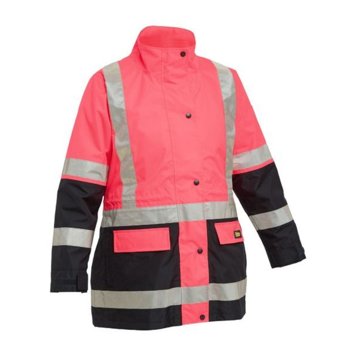 BISLEY WOMENS HI VIS TAPED 5 in 1 RAIN JACKET