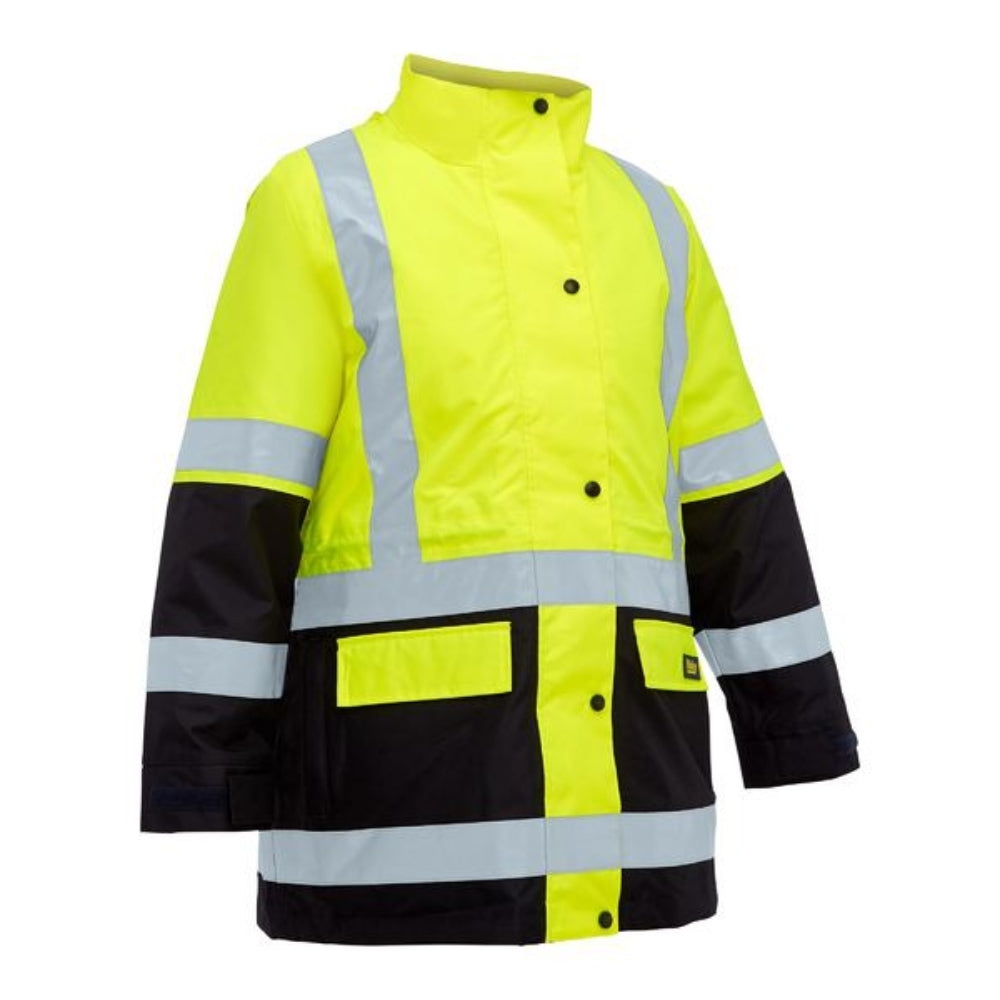 BISLEY WOMENS HI VIS TAPED 5 in 1 RAIN JACKET