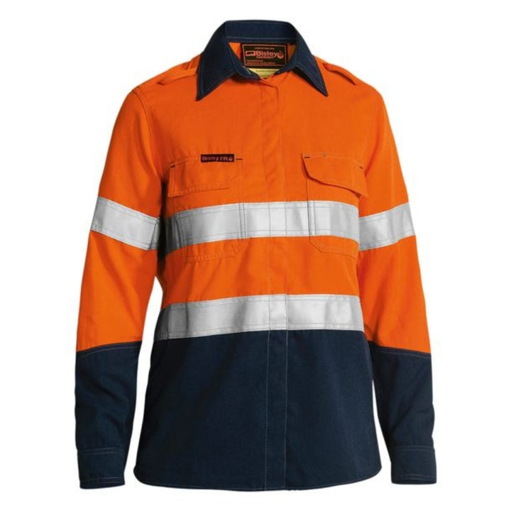 BISLEY WOMENS LIGHTWEIGHT D/N LONG SLEEVE FRAC SHIRT