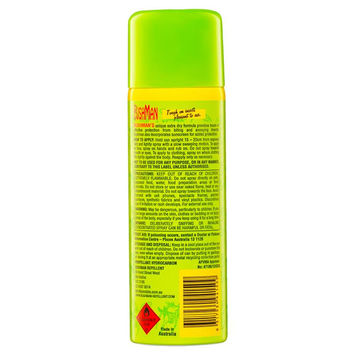 Bushman Plus (BP150A) Aerosol Insect Repellent + Sunscreen 150g 20% DEET