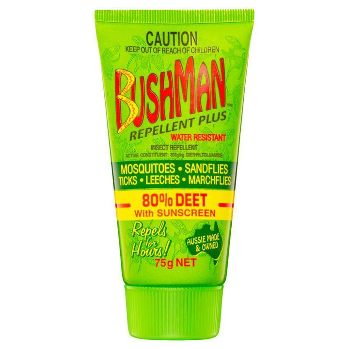 Bushman Plus (BP75G) Dry Gel Insect Repellent + Sunscreen 75g 80% DEET