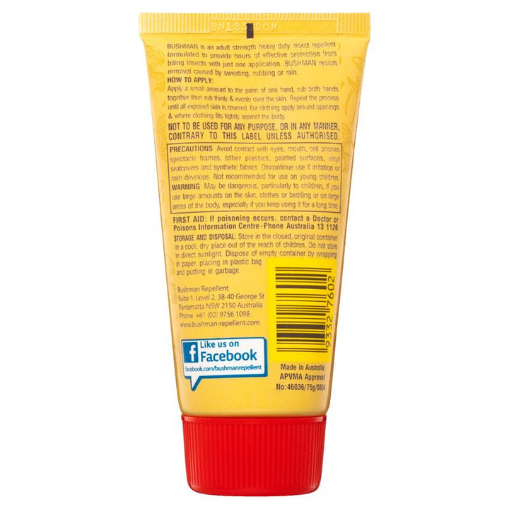 Bushman Ultra (BU75G) Dry Gel Insect Repellent 75g 80% DEET