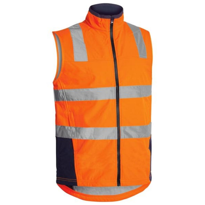 BISLEY HI VIS SHORT SLEEVE SOFT SHELL VEST