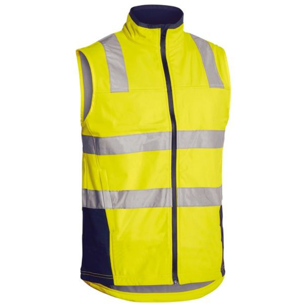 BISLEY HI VIS SHORT SLEEVE SOFT SHELL VEST