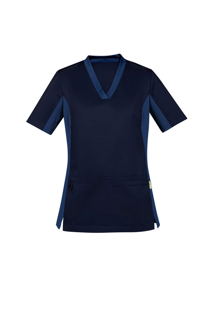 Biz Care Womens Riley Stretch Scrub Top CST043LS