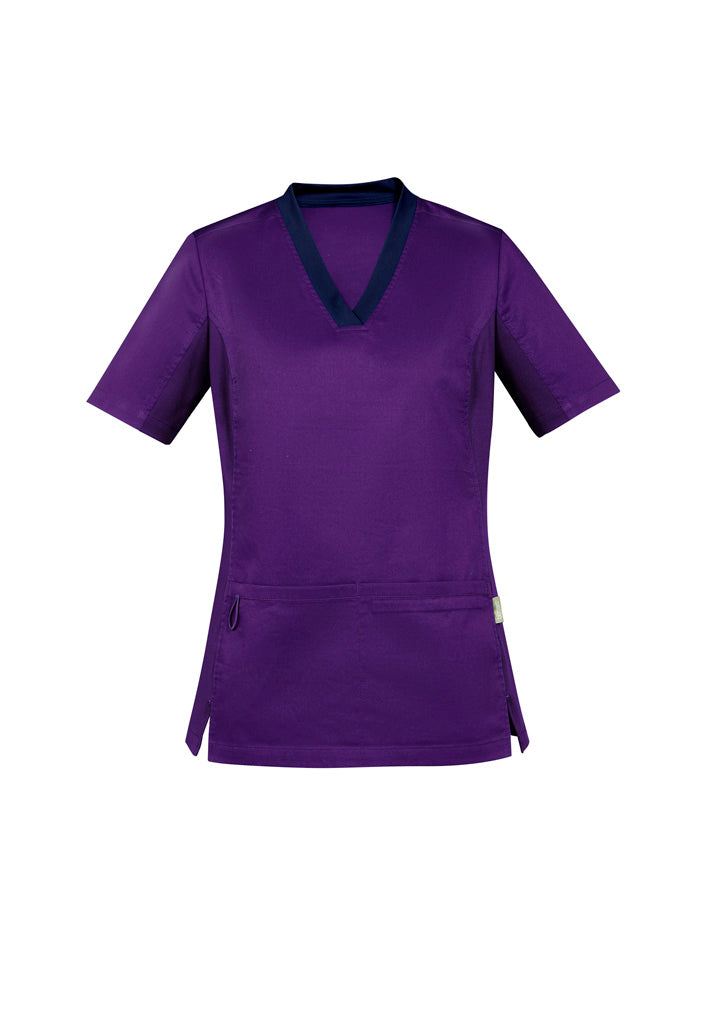 Biz Care Womens Riley Stretch Scrub Top CST043LS