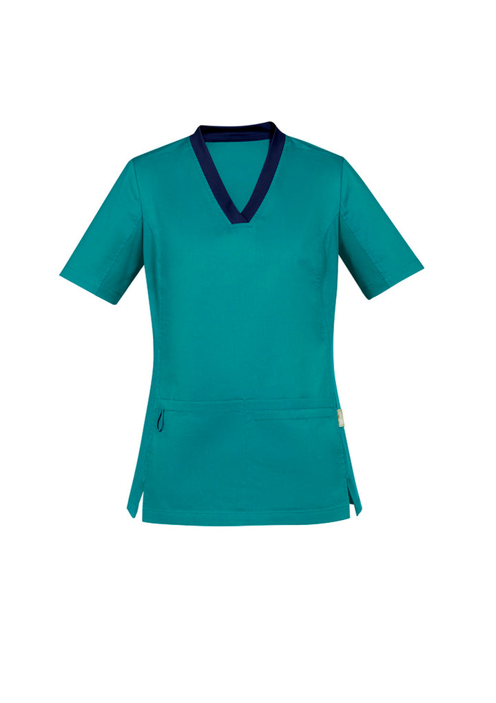 Biz Care Womens Riley Stretch Scrub Top CST043LS