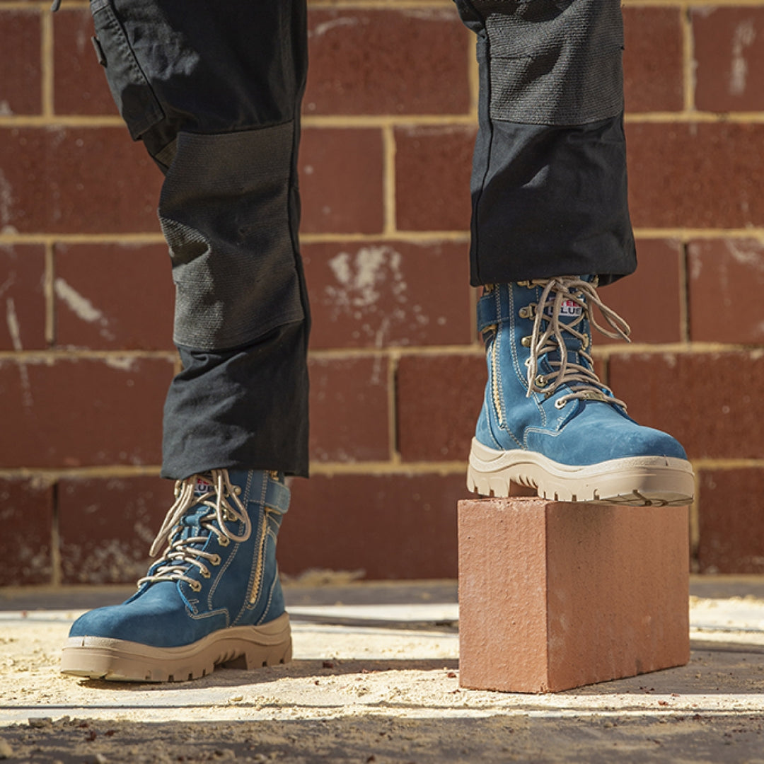 Steel Blue 312361 Southern Cross Zip Sided Steel Toe Blue Safety Boot