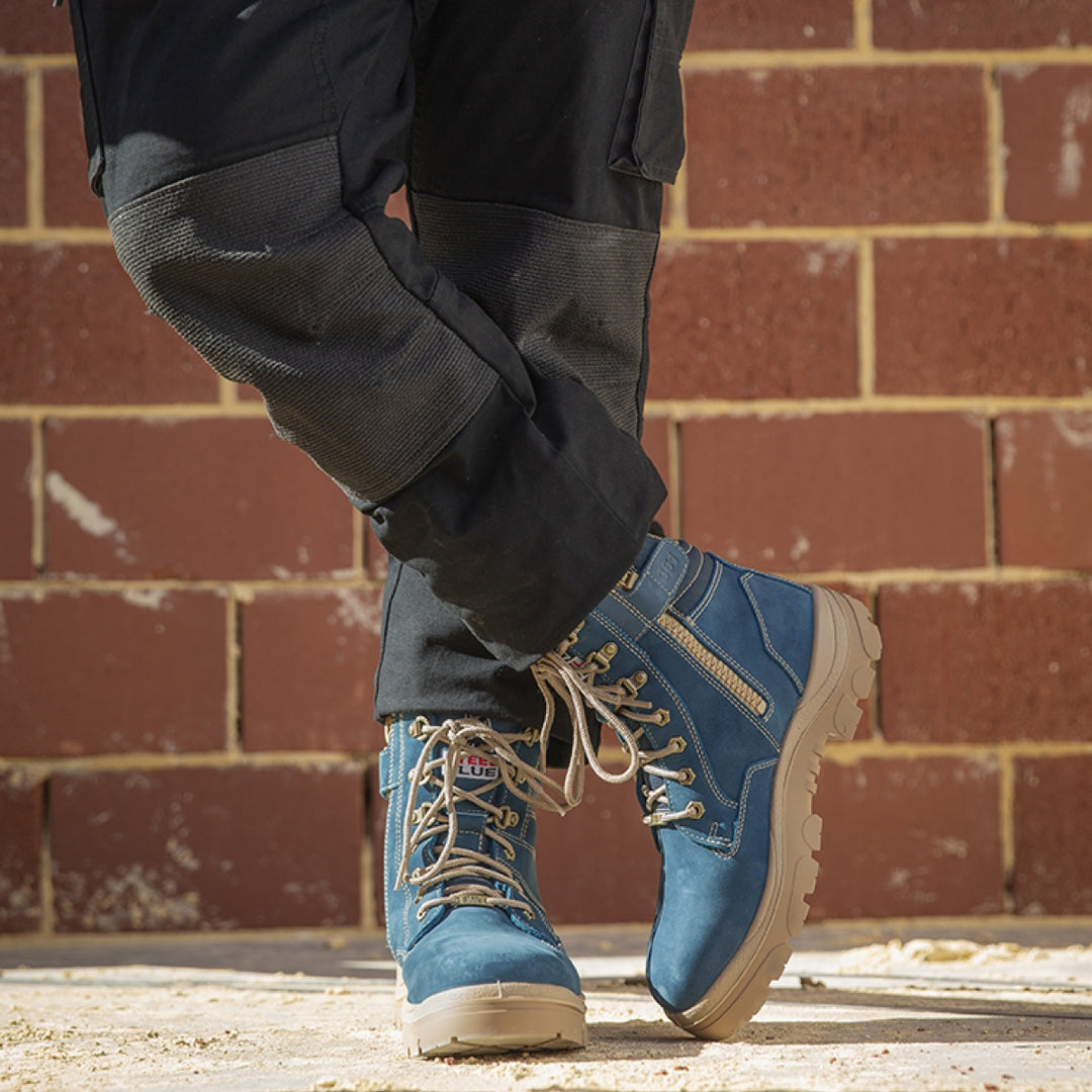 Steel Blue 312361 Southern Cross Zip Sided Steel Toe Blue Safety Boot