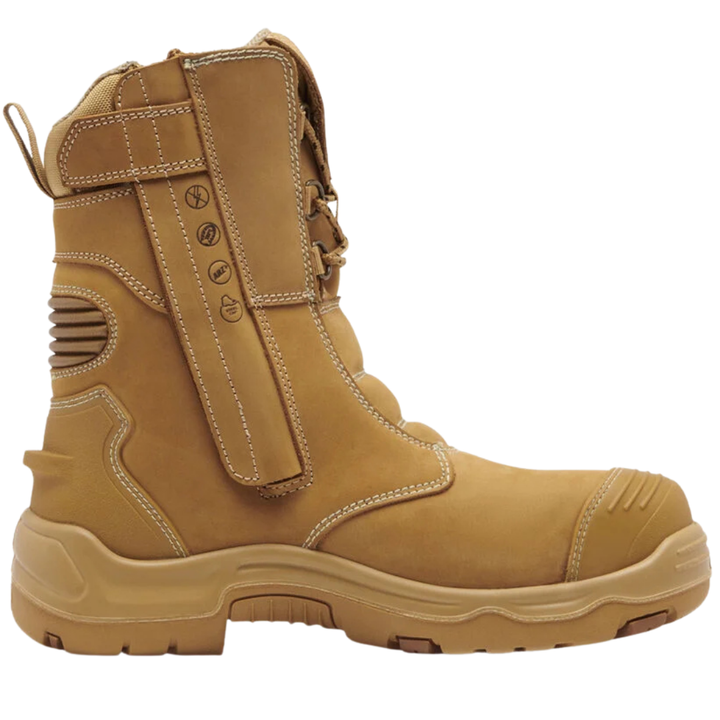 KingGee Men's Bennu Pro 9in Zip Sided Steel Toe Safety Boots with Scuff Cap K28007