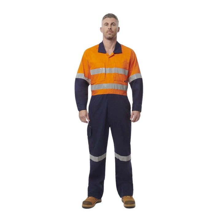 KingGee Men's Workcool 2 Hi-Vis 2-Tone Ripstop Taped Work Overalls