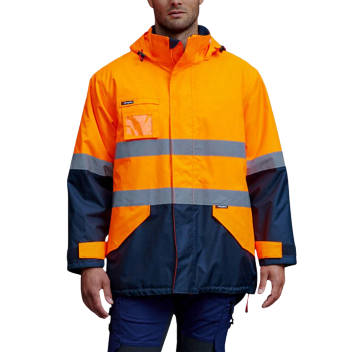 KingGee Men's Originals Hi-Vis 2-Tone Taped Waterproof Lightweight Jacket K55200