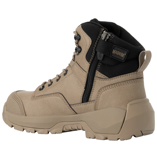 Magnum MPM2S1 Men's Precision Max 2.0 Zip-Sided Composite Toe Waterproof Safety Boot Stone