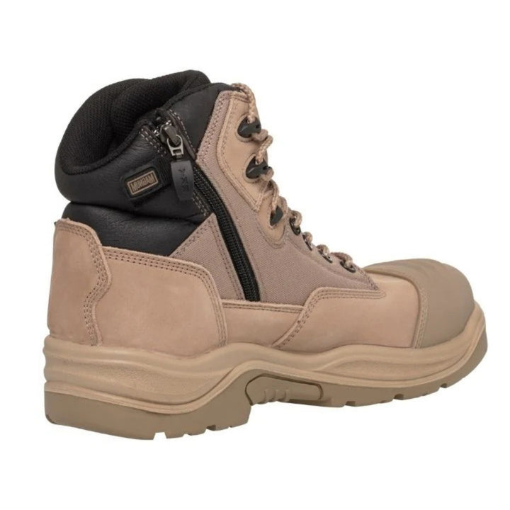 Magnum MTM160 Men's Trademaster Lite Zip-Sided Composite Toe Waterproof Safety Boot - Stone