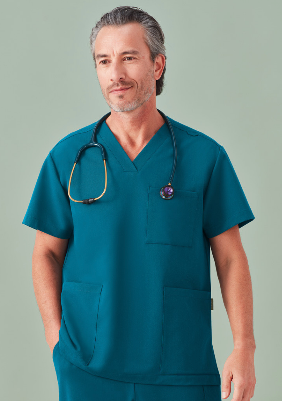 Biz Care Unisex Pulse V-Neck Scrub Top CU544US
