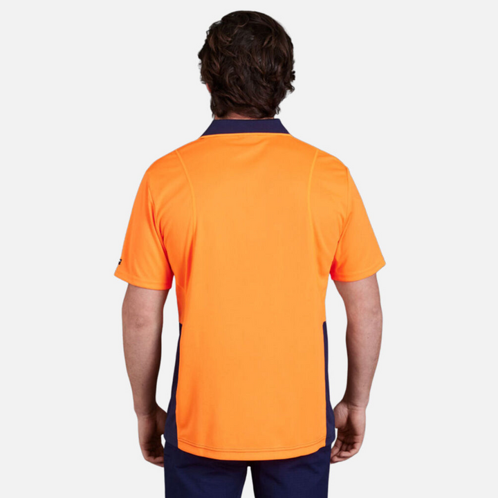 KING GEE Workcool Hyperfreeze Hi-Vis Two Tone Short Sleeve Polo Shirt K54205