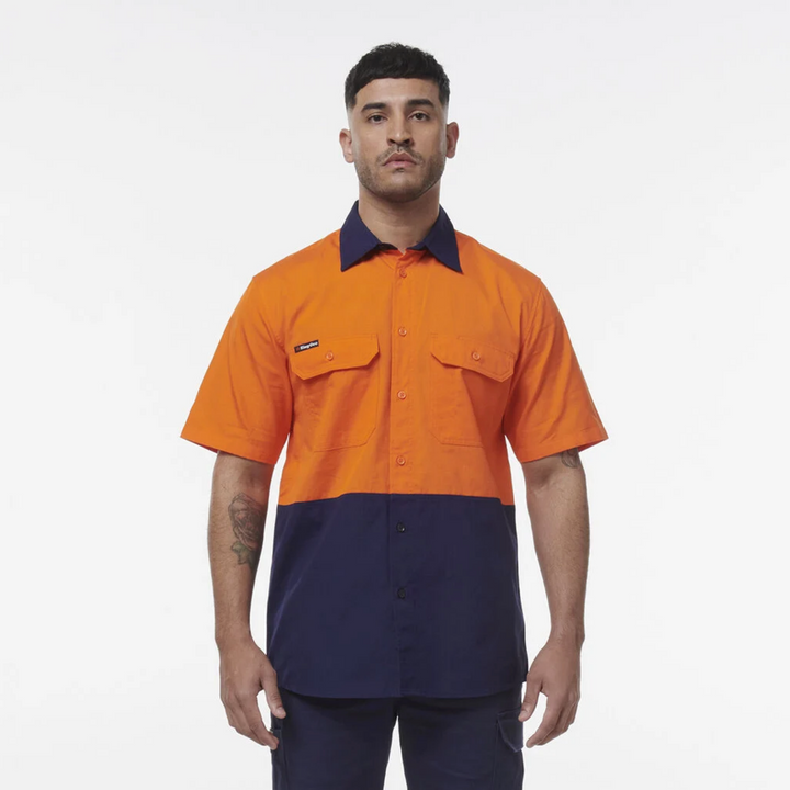 KING GEE Workcool Vented Spliced Short Sleeve Shirt K54008