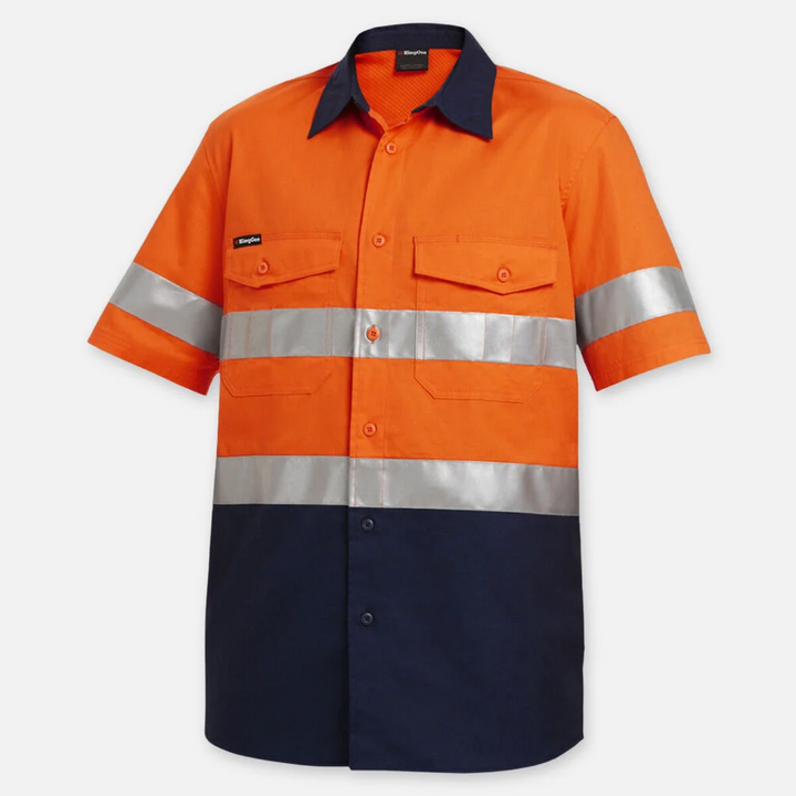 KING GEE Workcool 2 Hi-Vis Reflective Short Sleeve Work Shirt K54885