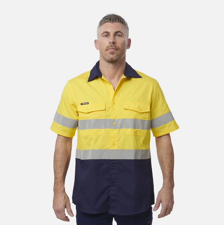 KING GEE Workcool 2 Hi-Vis Reflective Short Sleeve Work Shirt K54885