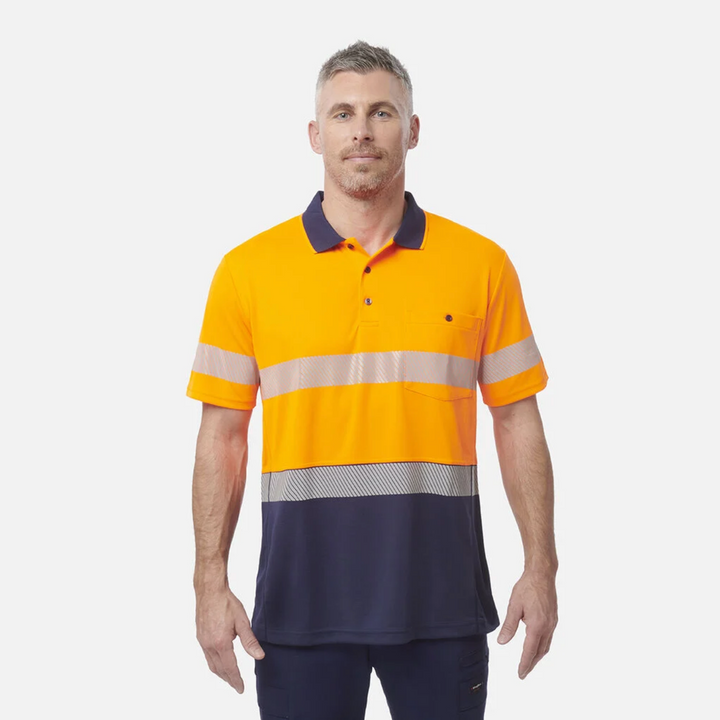 KING GEE Workcool Hyperfreeze Hi-Vis Reflective Short Sleeve Polo K54215