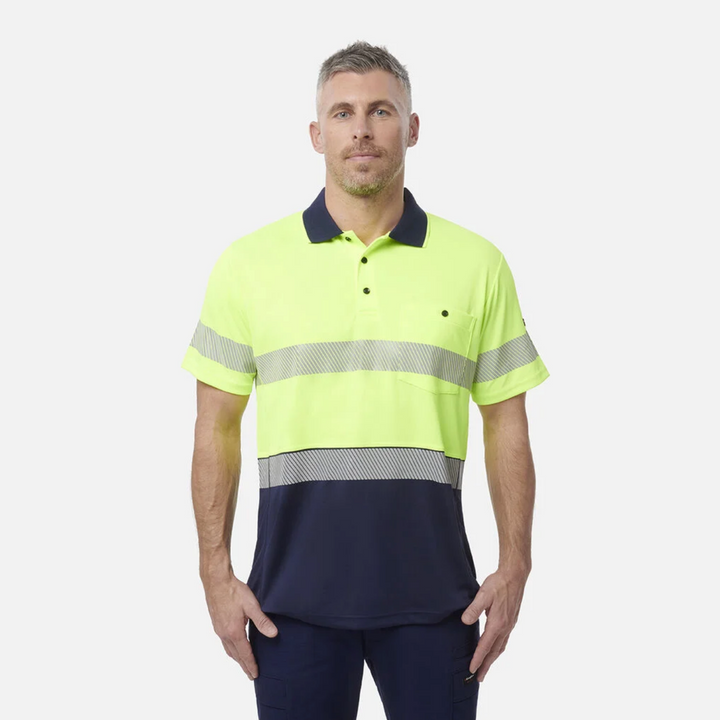 KING GEE Workcool Hyperfreeze Hi-Vis Reflective Short Sleeve Polo K54215