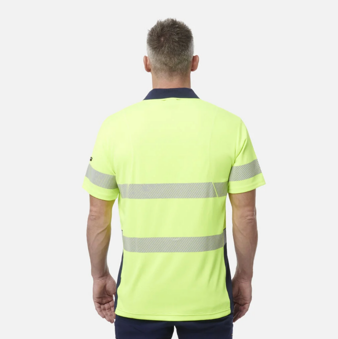 KING GEE Workcool Hyperfreeze Hi-Vis Reflective Short Sleeve Polo K54215