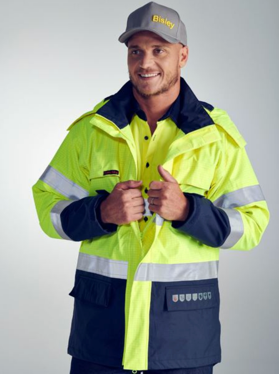 BISLEY TAPED 2T HI VIS FR *HRC3* WET WEATHER JACKET