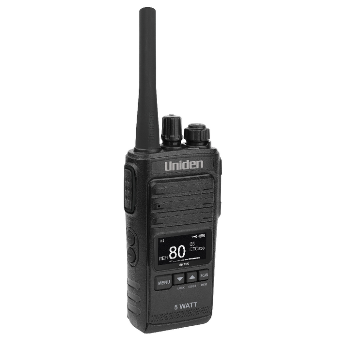 UNIDEN 5 Watt UHF Splashproof Handheld Radio