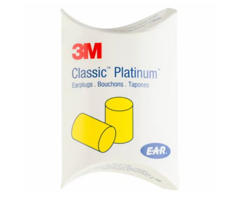 3M E-A-R CLASSIC EARPLUGS PLATINUM PILLOW UNCORDED 200pk (310-4002)