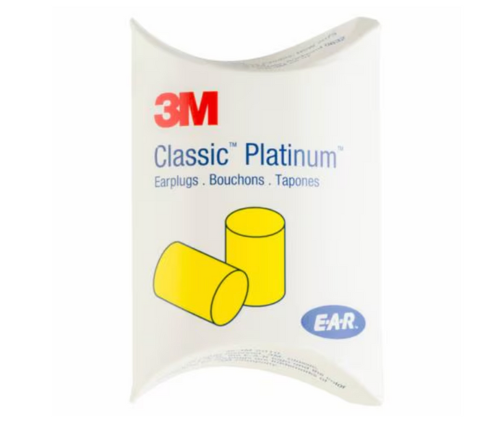 3M E-A-R CLASSIC EARPLUGS PLATINUM PILLOW UNCORDED 200pk (310-4002)