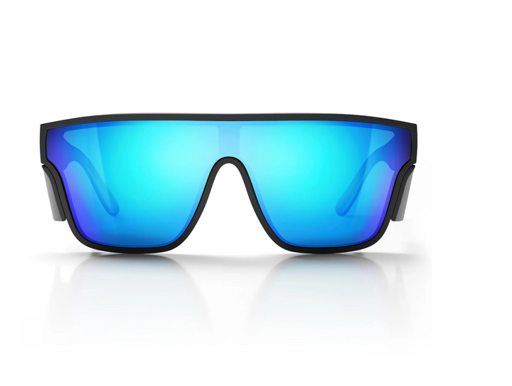 SAFE STYLE Primes Matte Black Frame Reflectors Blue Lens
