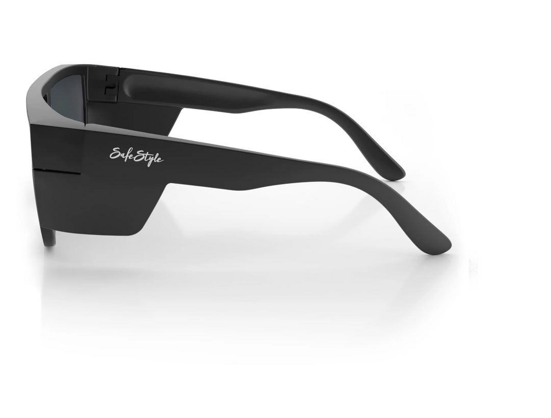 SAFE STYLE Primes Matte Black Frame Reflectors Blue Lens