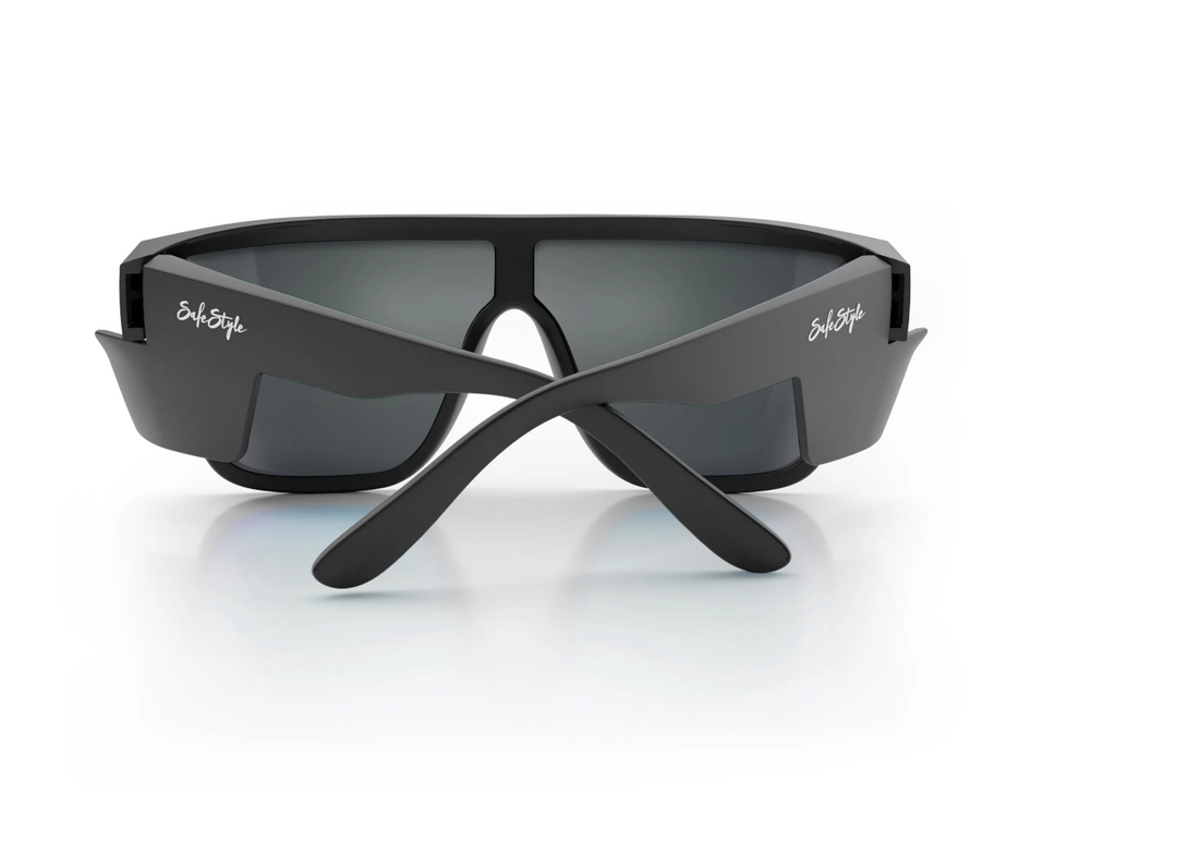 SAFE STYLE Primes Matte Black Frame Reflectors Blue Lens