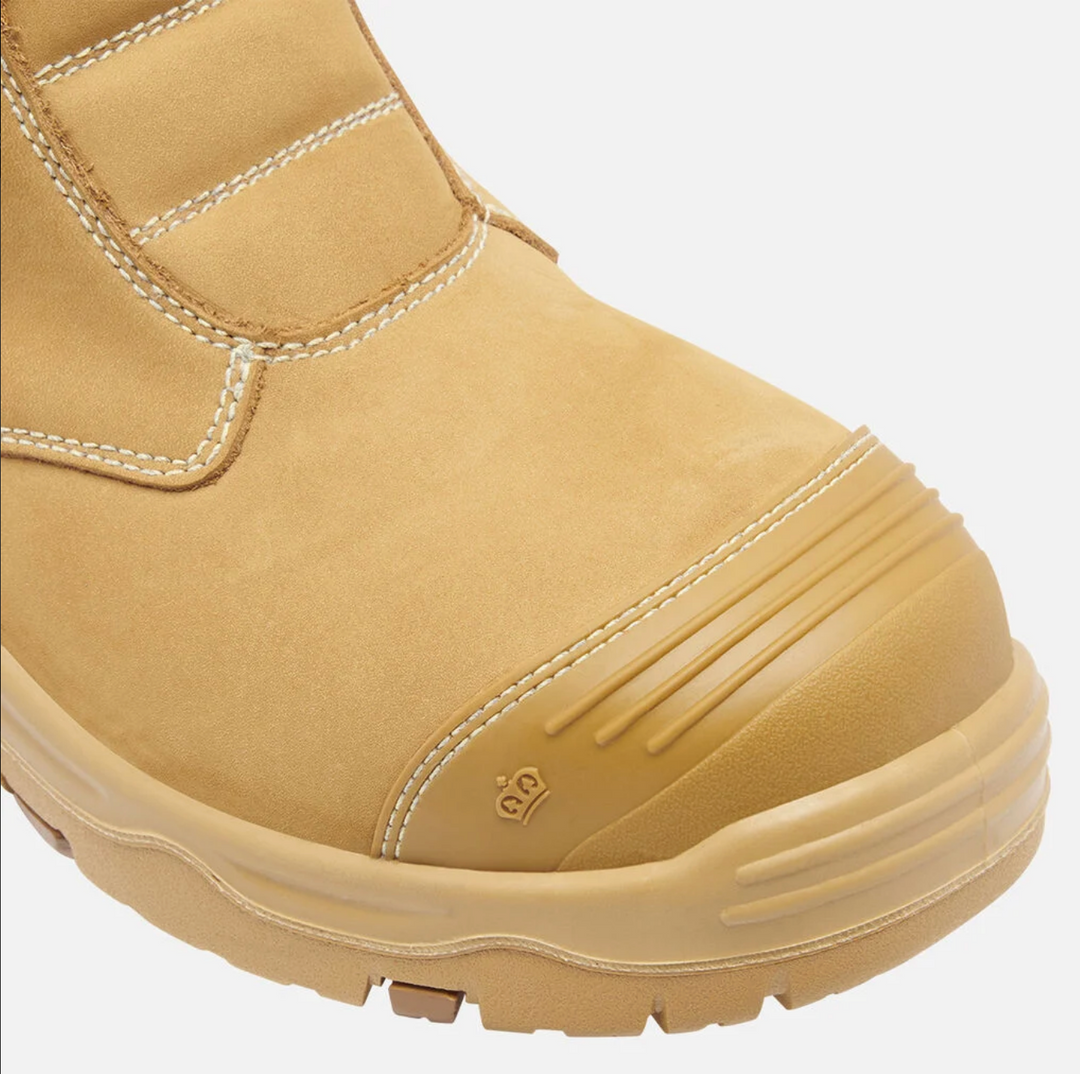 KingGee Men's Bennu Pro 9in Zip Sided Steel Toe Safety Boots with Scuff Cap K28007
