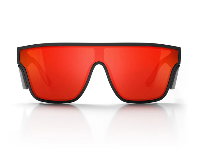 SAFESTYLE Primes Matt Black Frame Reflector Red Lens Safety Specs, PR