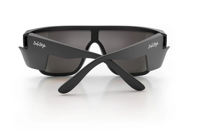 SAFESTYLE Primes Matt Black Frame Reflector Red Lens Safety Specs, PR