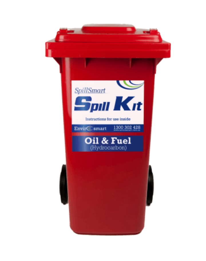 SpillSmart Spill Kit 120L Wheelie Bin - Oil & fuel