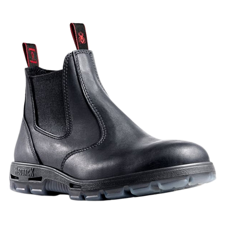 Redback Bobcat Elastic Sided Non-Safety Boot - Black Oil Kip