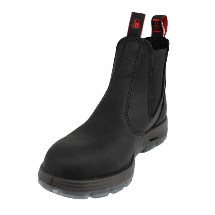 Redback Bobcat Elastic Sided Non-Safety Boot - Black Oil Kip