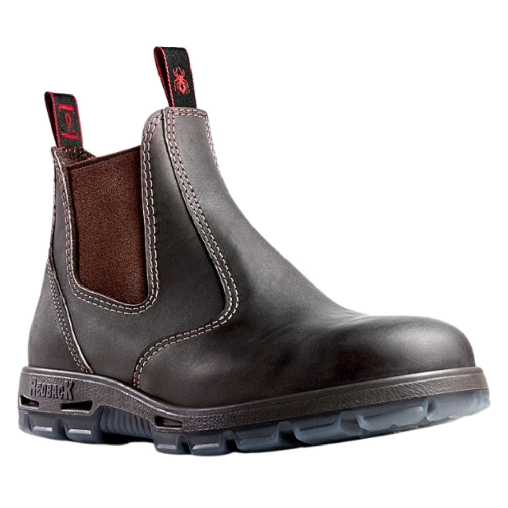 Redback Bobcat Elastic Sided Non-Safety Boot - Claret Oil Kip